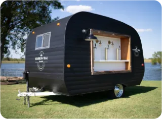 Image of a dented up trailer